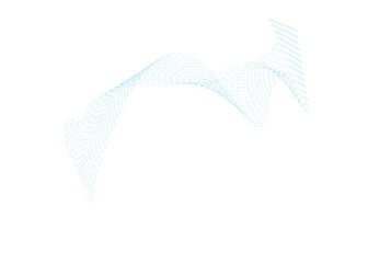 Obraz premium Minimalist blue wave line art on white background, abstract flowing digital curve pattern, elegant geometric motion graphic for corporate branding