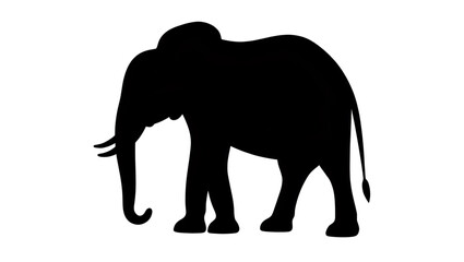 Obraz premium Elephant silhouette vector illustration for wildlife and animal designs needs silhouette