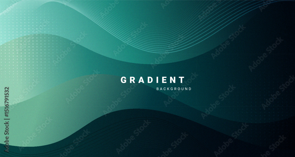 Poster Minimal abstract gradient background with wavy lines. 