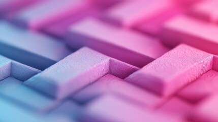 An artistic close-up of an abstract texture showcasing smooth surfaces with gradients of pink and blue, evoking feelings of calmness and creativity.