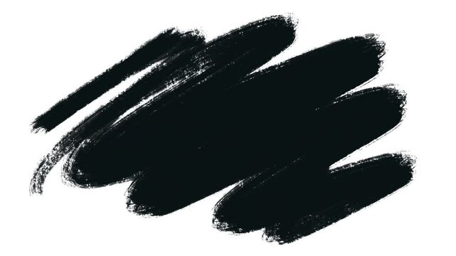 Black paint stain, grunge background animated, brush stroke texture, intro, 4K, video, copy space