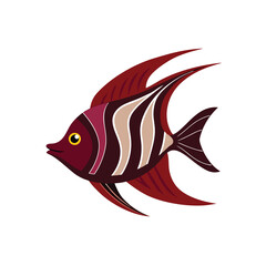 Tiger vector on white background