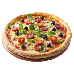 Delicious pizza slice on a transparent background Generative AI