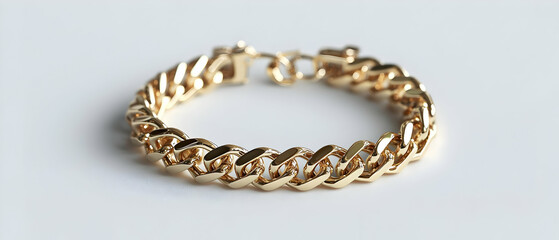 Obraz premium Gold Twisted Chain Bracelet