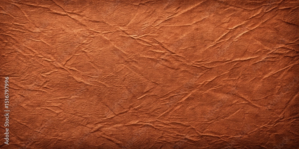 Aufkleber abstract texture of deeply creased burnt orange fabric material ideal for backgrounds and design pro