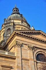 Imposing church architecture in the centre of Budapest