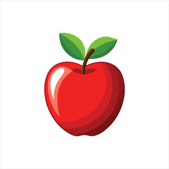 red apple vector illustration