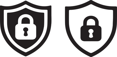 security sheild icon set 