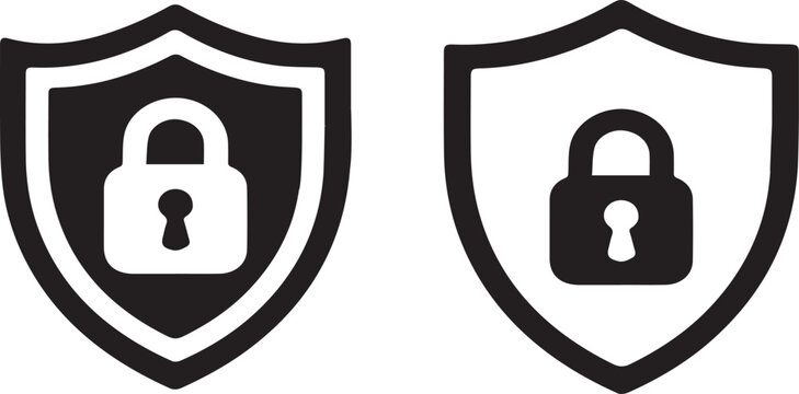 security sheild icon set 