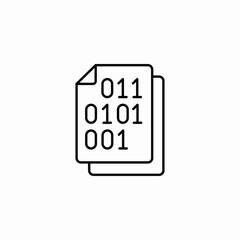 binary file icon sign vector
