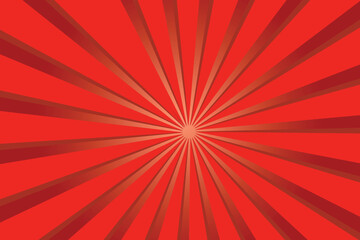 Red sun rays sunburst background