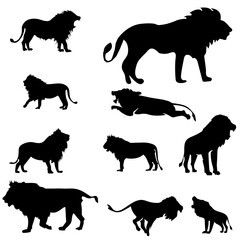 Set Of 10 Lion Vector Bundle