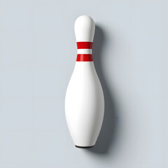 Single bowling pin on light background