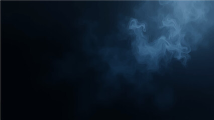 Abstract dark blue and black with light and a hint of smoke texture.