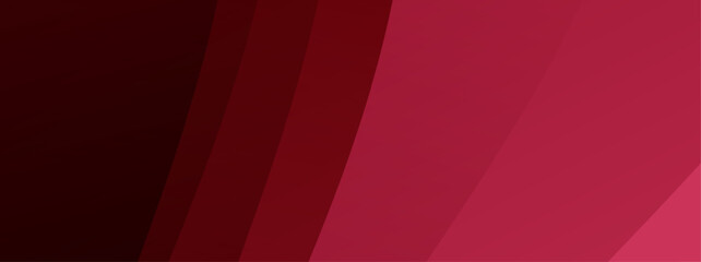 Fototapeta premium Curved red layers abstract background design banner with empty space