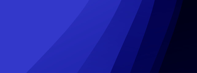 Smooth gradient blue curve background vector for banner design with empty space © mesym
