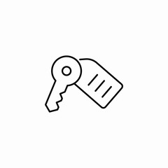 room key icon sign vector