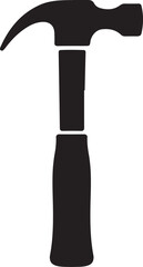 Hammer  vector silhouette icon.