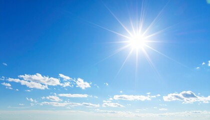 太陽と青空の風景