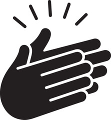 Hands clapping icon. Vector