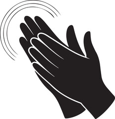 Hands clapping icon. Vector