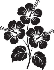 Hibiscus icon set