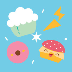 cartoon illustration of a little girl