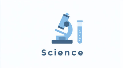 A background image formed by combining a microscope and a test tube, with the text "science" on the background.
