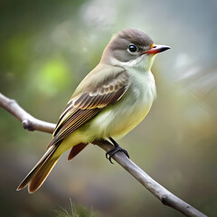 Fototapeta premium Close-up of a lovely little bird perched on a branch.