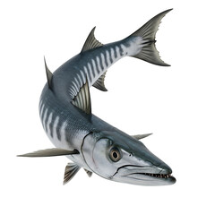 Fototapeta premium Great barracuda fish isolated on transparent background