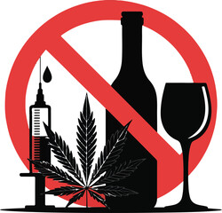 No drugs and alcohol sign