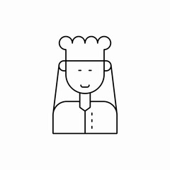 Chef cook uniform kitchen icon vector sign