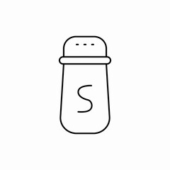 Salt shaker seasoning kitchen icon vector sign