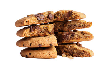 A Delectable Stack of Chocolate Chip Cookies: A Sweet Treat for Any Occasion, Perfect for Snacking, Dessert, or Sharing with Friends and Family.