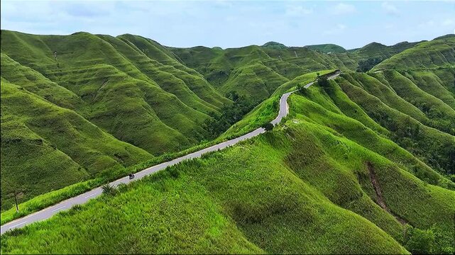 aerial view of Weekuri Lagoon in East Nusa Tenggara