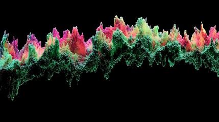 Abstract colorful textured landscape