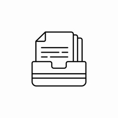 document tray icon sign vector