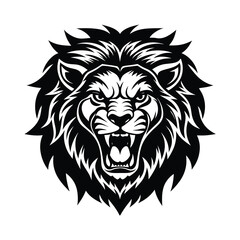 Majestic Lion Head Tribal Style Vector Illustration