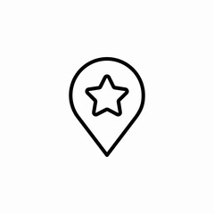 favorite address icon sign vector