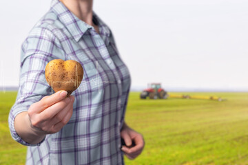 Heart-shaped potato celebrates love for farming