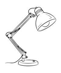 Desk Lamp Line Art