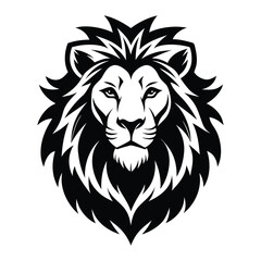 Fototapeta premium Majestic Lion Head Tribal Style Vector Illustration