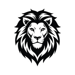 Fototapeta premium Majestic Lion Head Tribal Style Vector Illustration