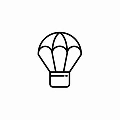hot air balloon icon sign vector