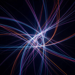 Abstract Light Trails A Futuristic Display of Energy and Motion