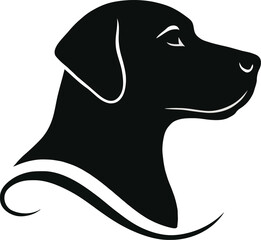 Silhouette Design of a Dog for Print or Web
