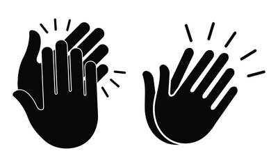 Clapping hand icon vector design. Hands clap icon symbol. Silhouette of clap hand vector. Hand Vector illustration.