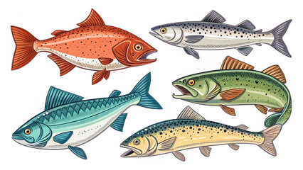 Fish Vector Art and Illustration Modern Fish Icon and Design Graphic