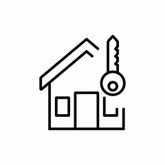 Home security access key icon vector sign