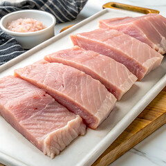 Fototapeta premium raw meat on a cutting board